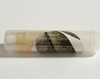 Organic Herb Mint Citrus Lip Balm | Petroleum Free