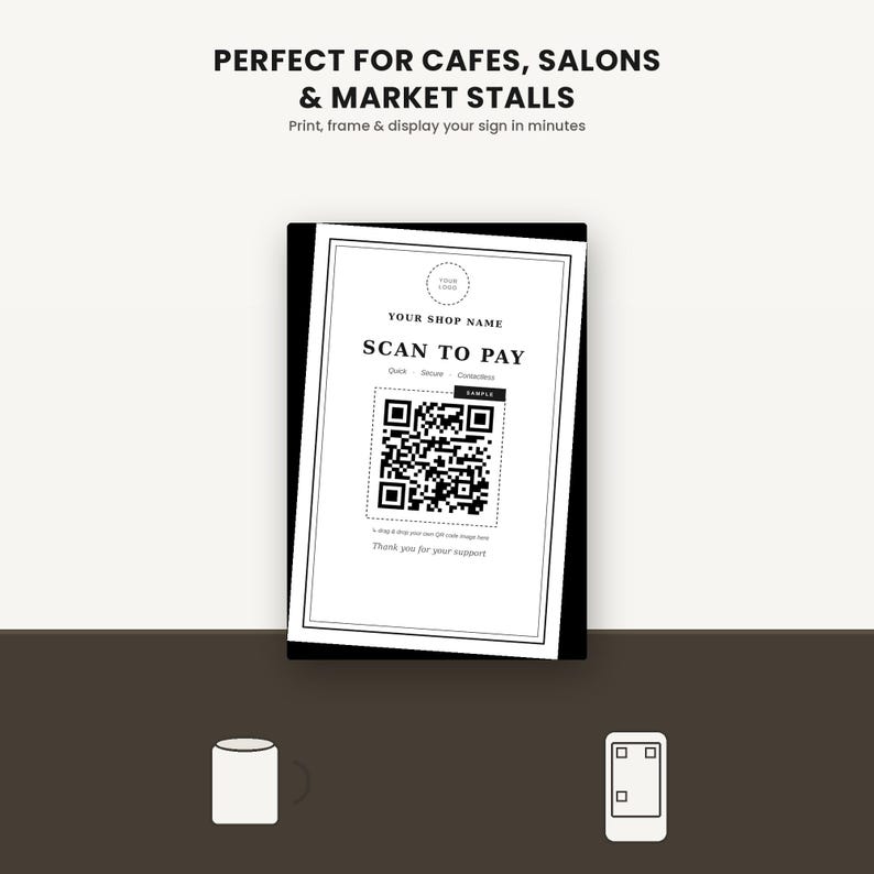 Scan to Pay Sign Template | 25 Editable QR Code Designs | Elegant ...