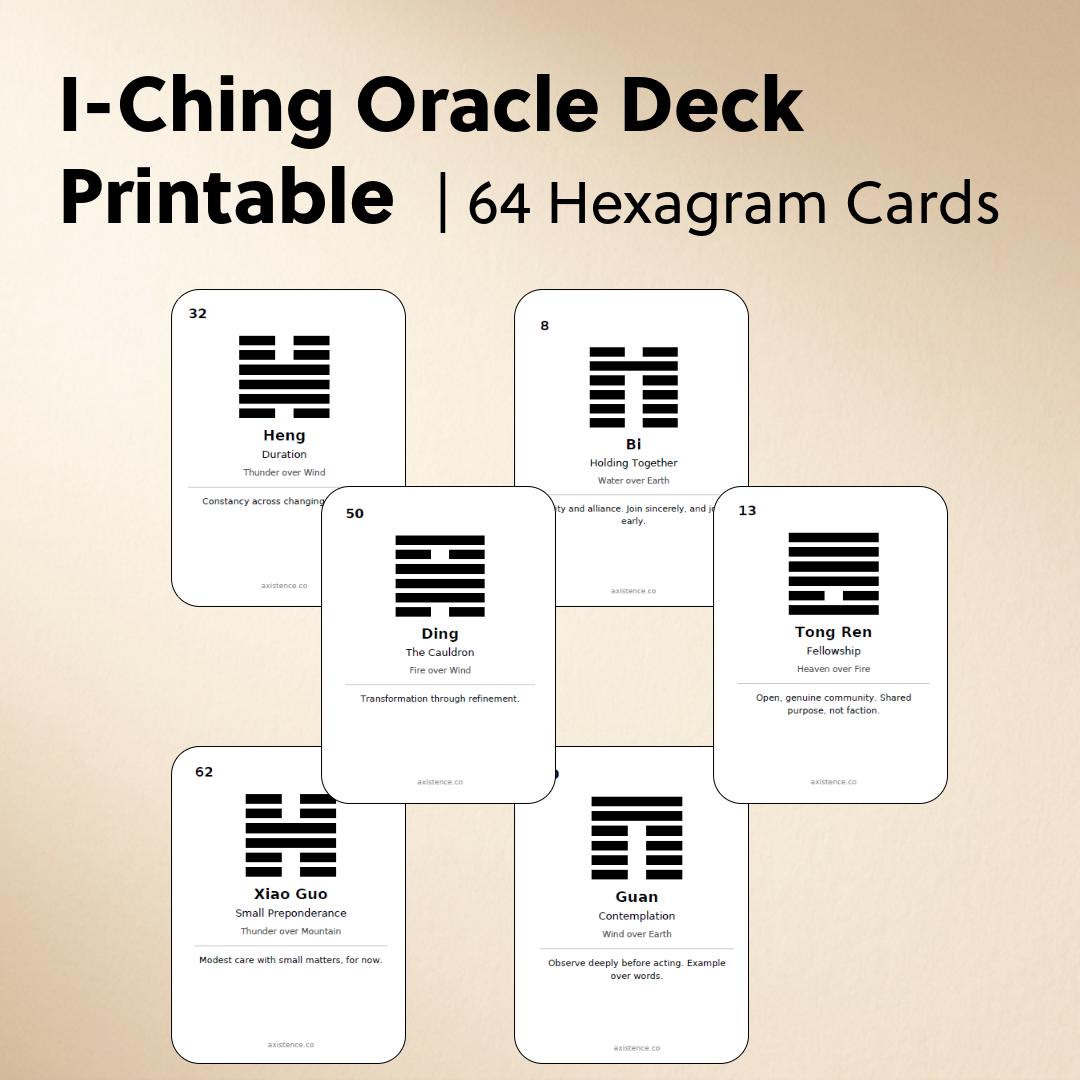 Jeu De 64 Cartes Du Yi Jing – Set De Divination Avec Guide Complet – Motifs De Monnaie Chinoises – Idéal Pour Débutants
