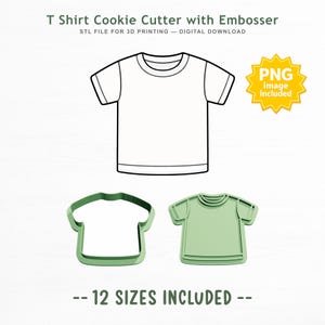 T-shirt kakutstans och embosser STL-fil (digital nedladdning)