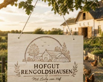Personalisierte Holzschilder | Graviertes Türschild | Dekoschild aus Holz | Wunschtext | Geschenkidee