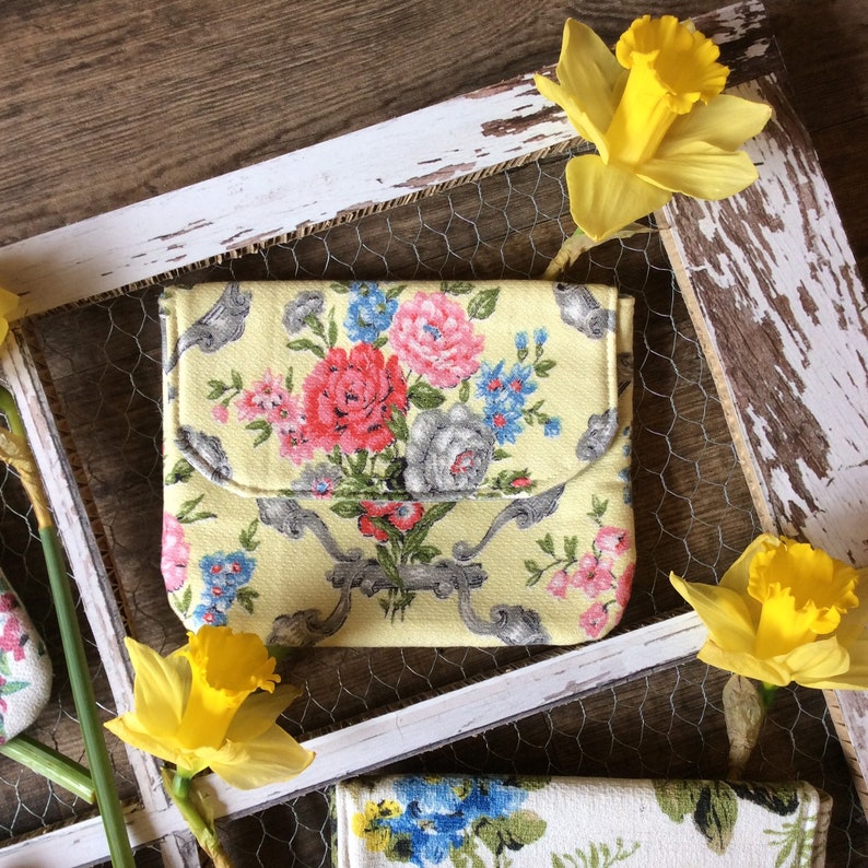 Vintage fabric clutch bags various fabrics Etsy