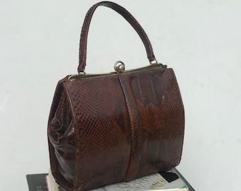 1970s snake leather handbag