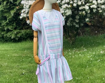 Robe d'été en coton René Derhy des années 1970 /Robe d'été Paris en coton indien des années 70 /robe aux tons pastel