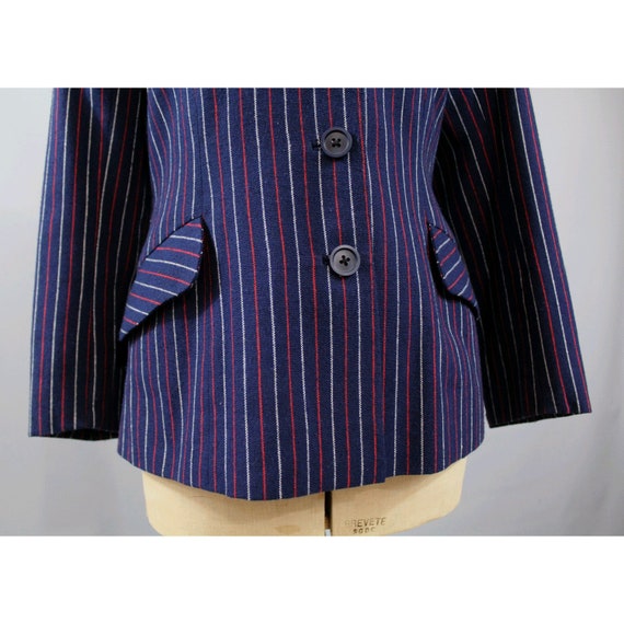 1970 striped Blazer bleu blanc rouge / 70s stripe… - image 3