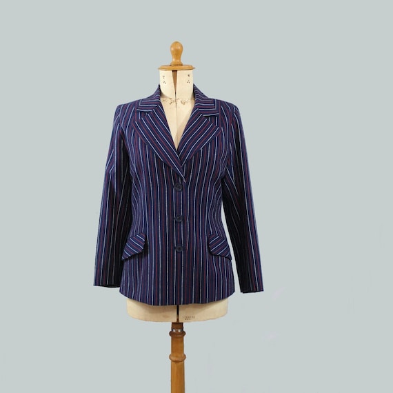 1970 striped Blazer bleu blanc rouge / 70s stripes