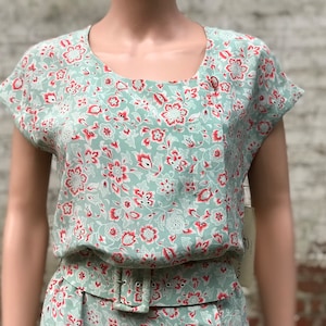 1980s Pierre Balmain Ivoire silk  floral dress / Pierre Balmain vintage  silk dress