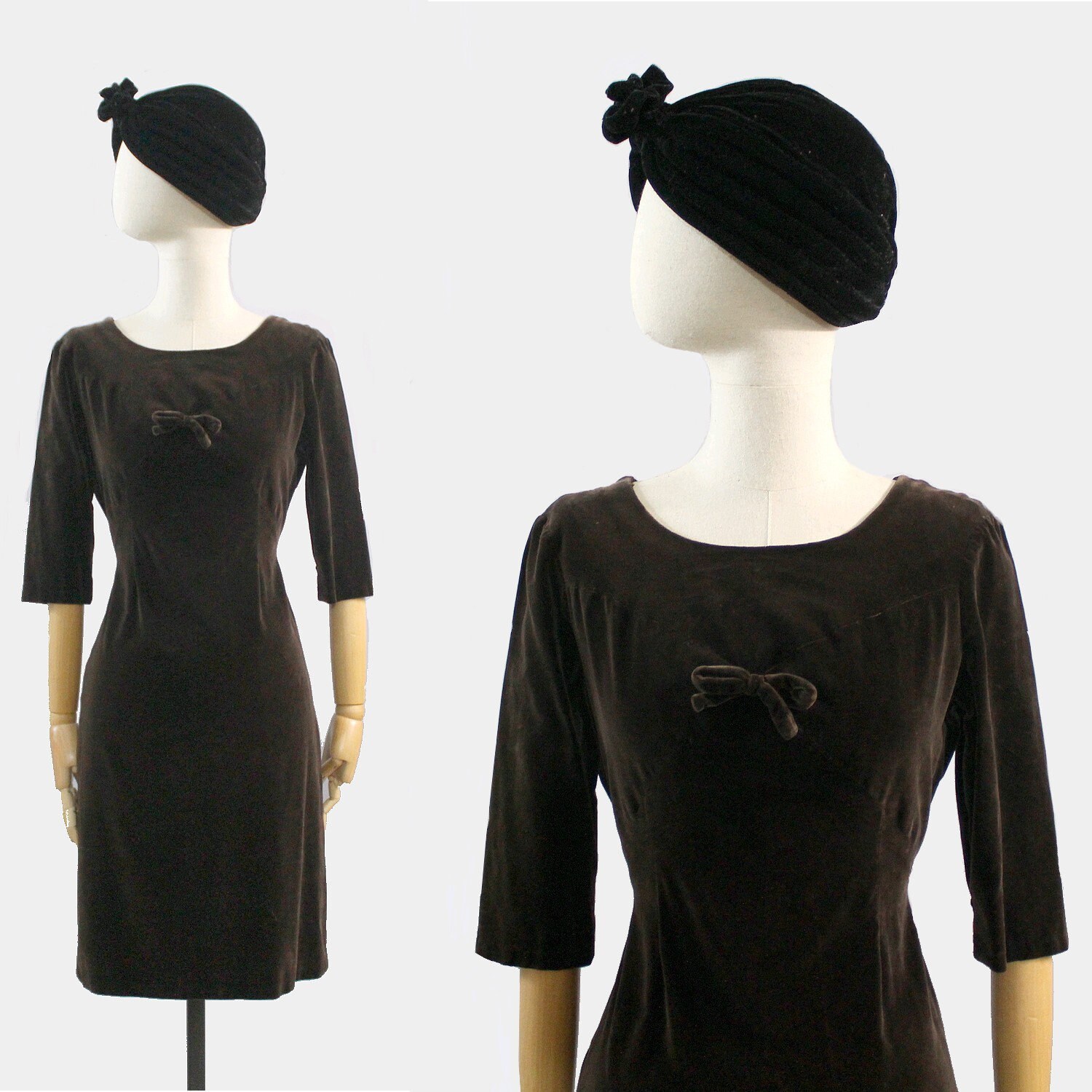 50s velvet dress