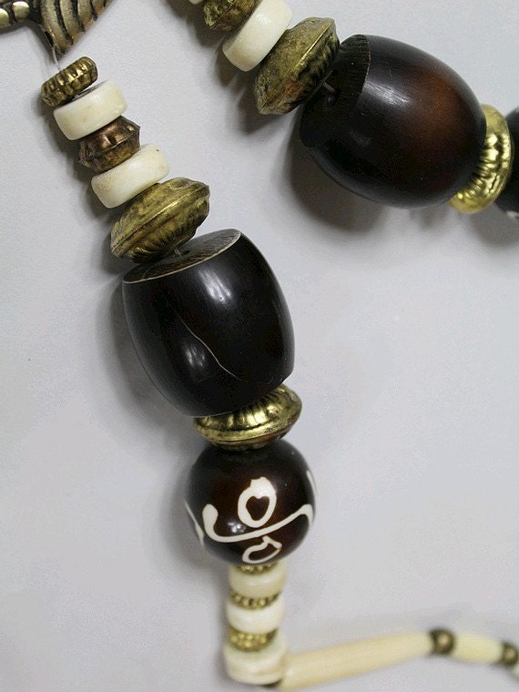 Vintage Ethnic Necklace brass - image 2