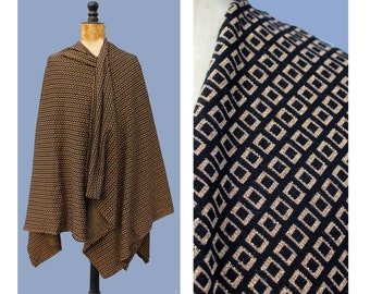 1970s brown and gold lurex cape