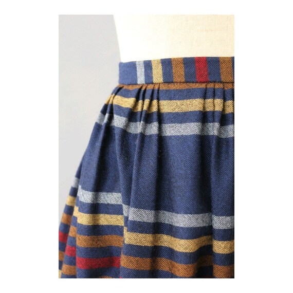 Jean Bailly stripes wool Skirt / 1980 Paris wool … - image 2