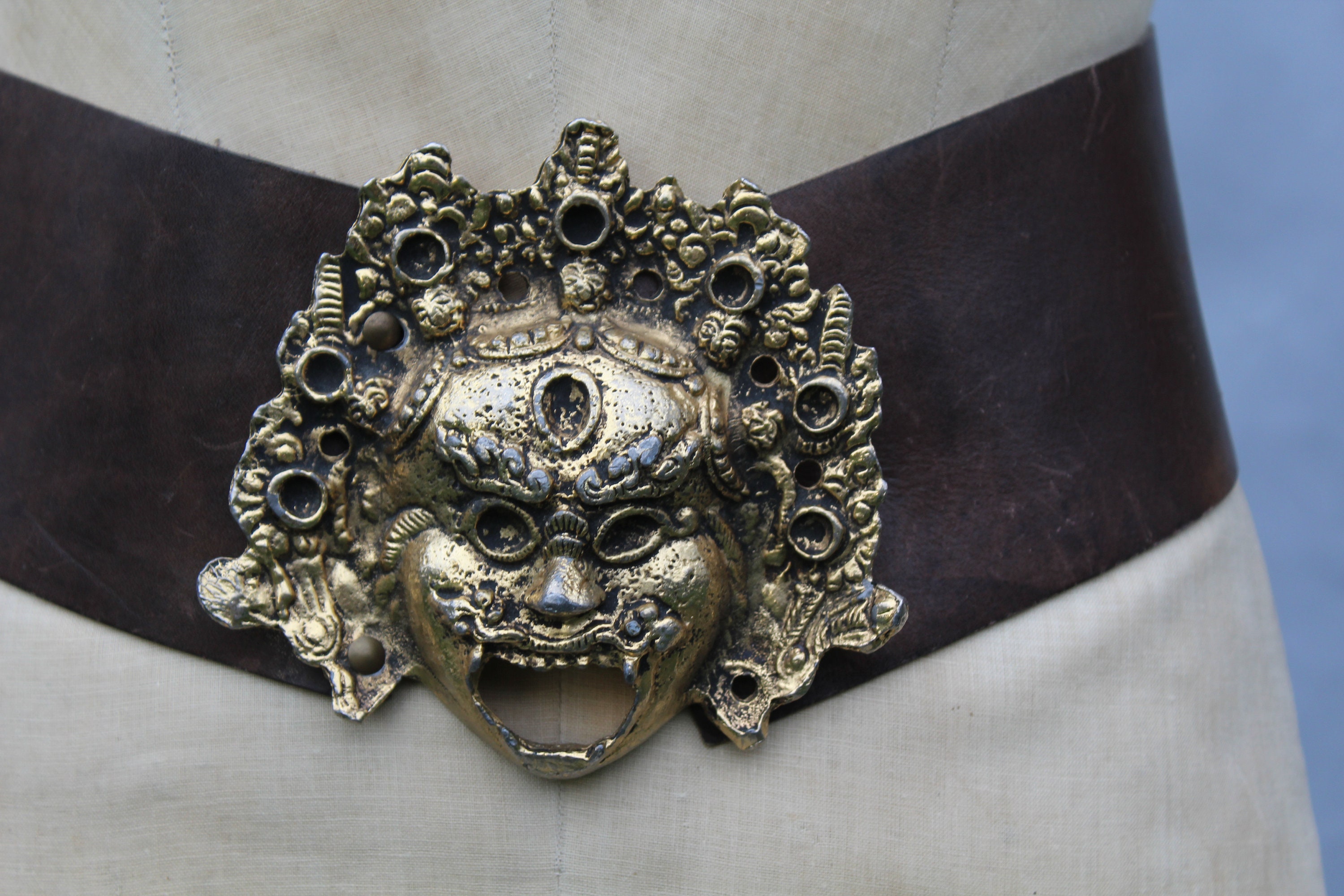 1980 José Cotel Mask Belt / José Cotel Paris Belt/ 1980 Wide