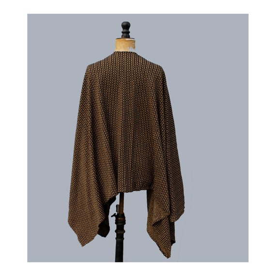 1970s brown and gold lurex cape - image 6