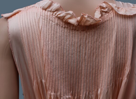 Womens Satin A-Line Nightdress - Peach