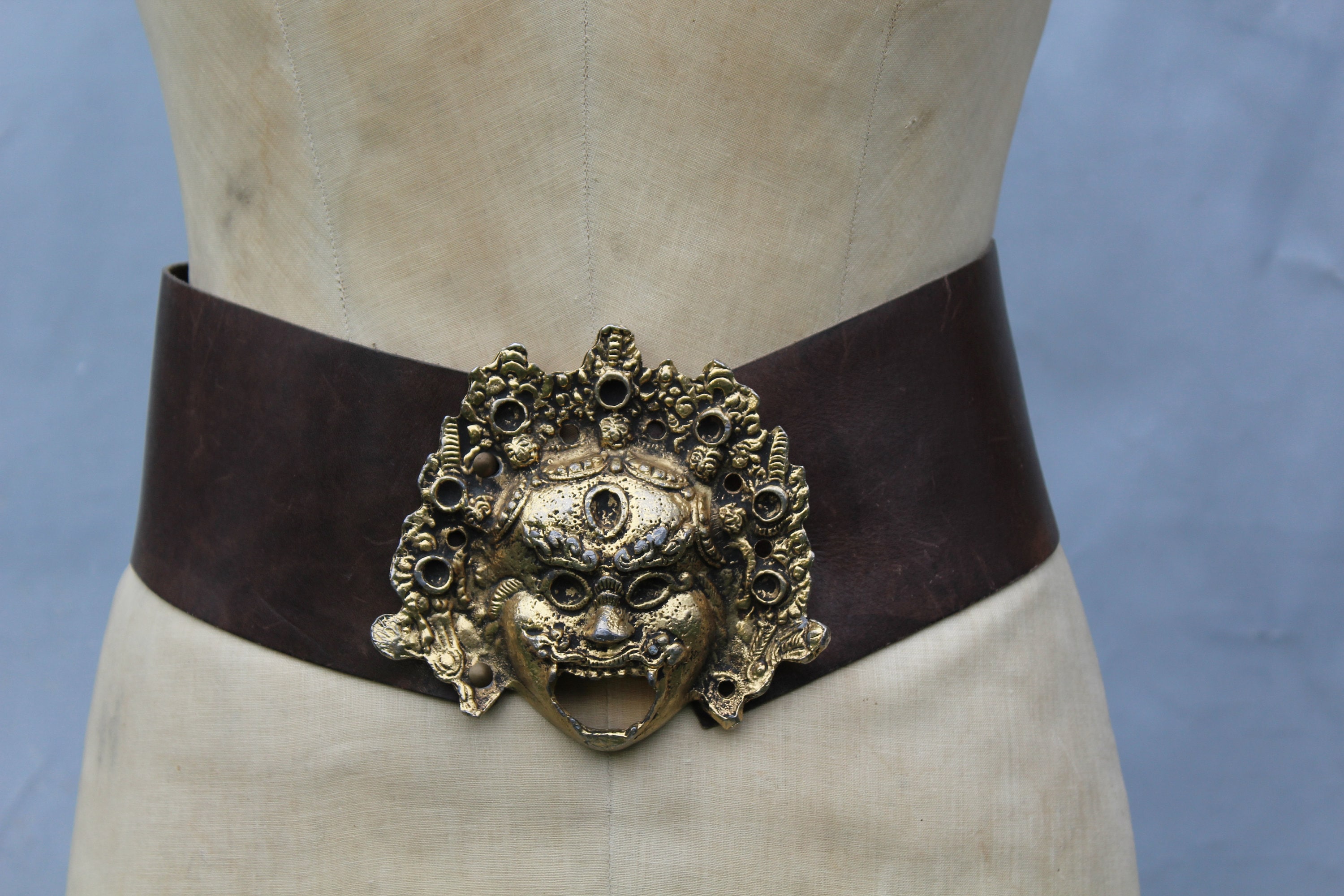 1980 José Cotel Mask Belt / José Cotel Paris Belt/ 1980 Wide