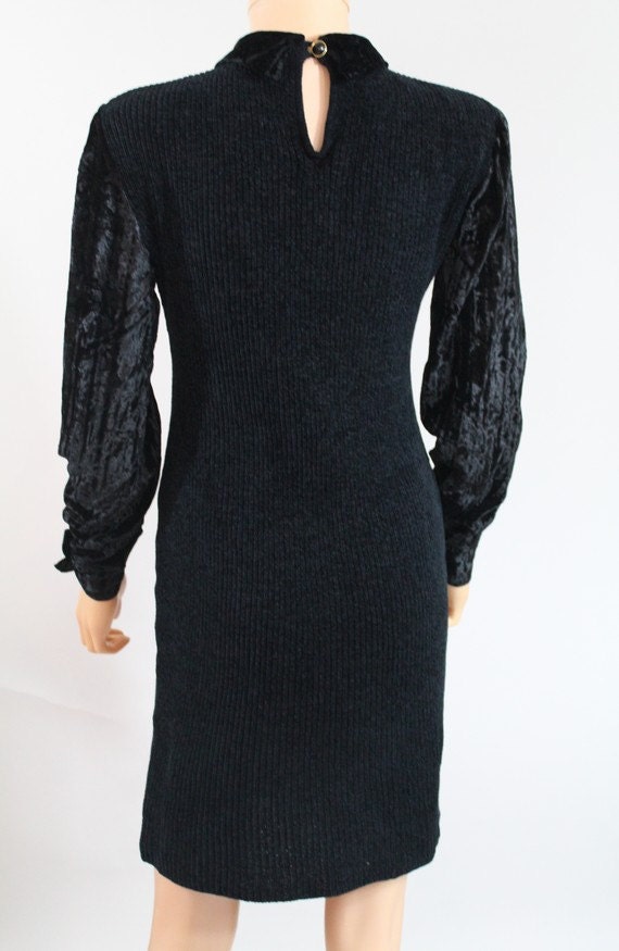90s Chantal Thomass black dress / Vintage long sl… - image 4