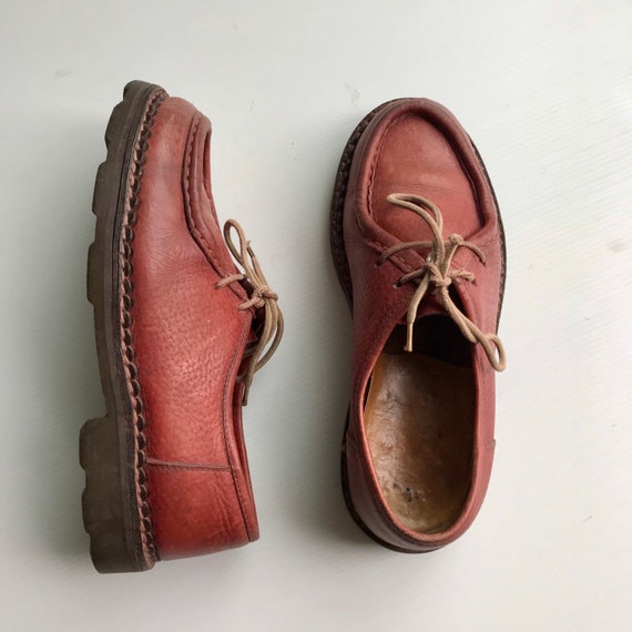1980s dark red derby shoes / oxford shoes / Octav