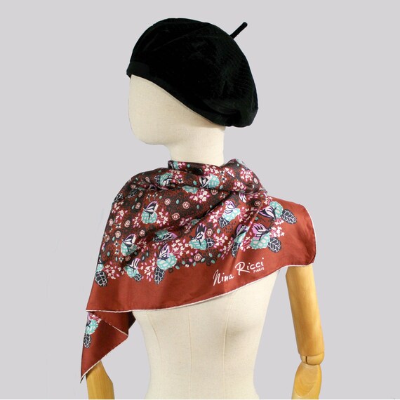 Vintage 1960s Nina Ricci silk carre scarf / vinta… - image 3
