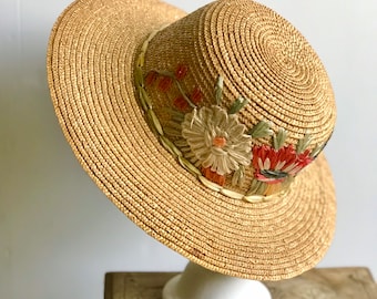 Collezione Alessandro CA Femmes Chapeau Italy violet rouge paille cuir-Band Straw a NEUF Collezione Alessandro CA Femmes Chapeau Italy violet rouge paille cuir-Band Straw a NEUF