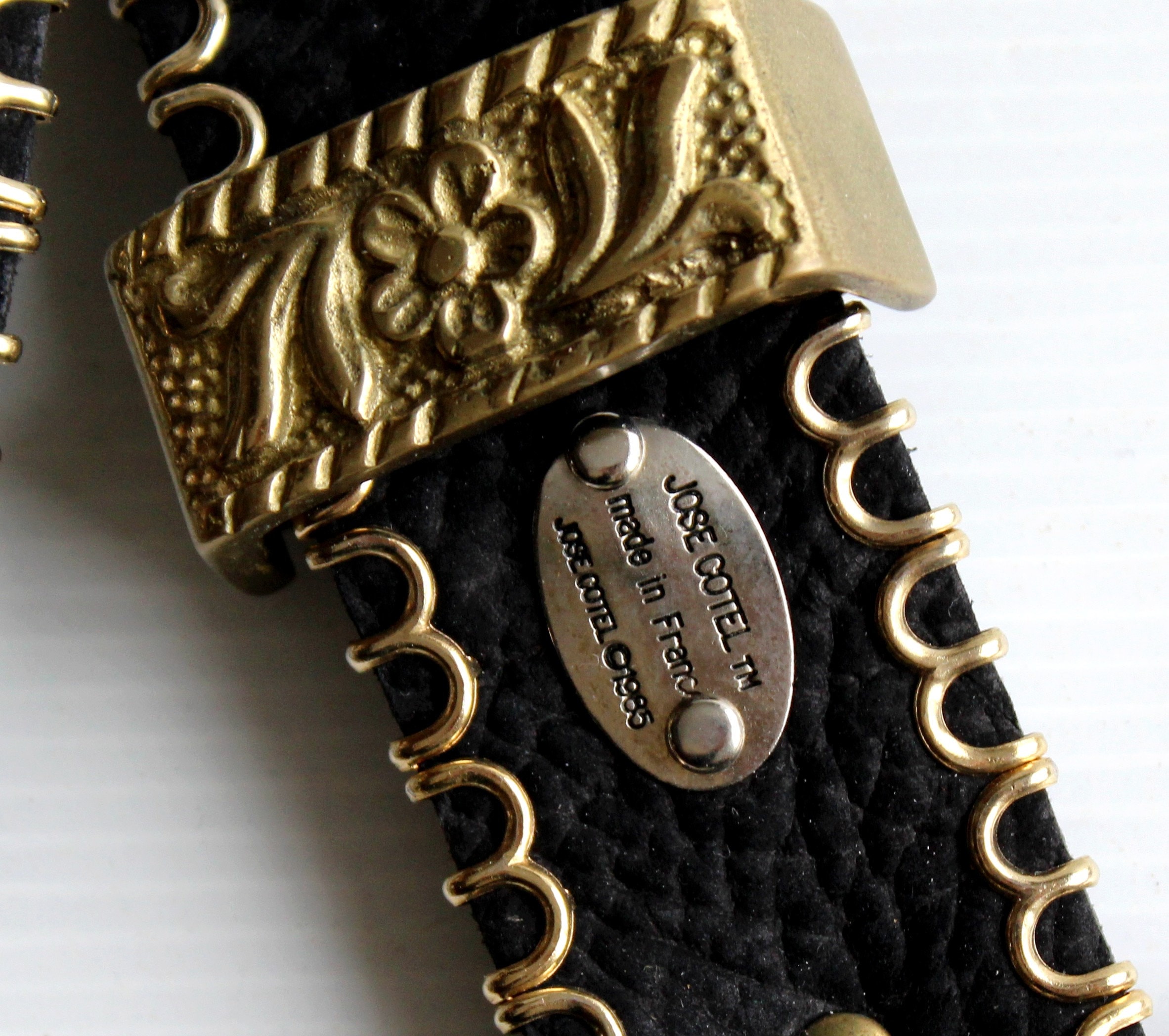 1980 José Cotel Embellished Belt / José Cotel Paris Belt/ 1980