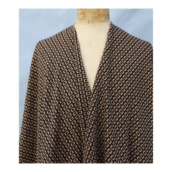 1970s brown and gold lurex cape - image 2