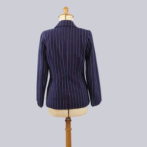 1970 Striped Blazer Bleu Blanc Rouge / 70s Stripes Wool Jacket - Etsy
