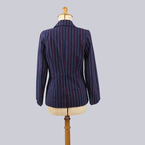 1970 striped Blazer bleu blanc rouge / 70s stripe… - image 5