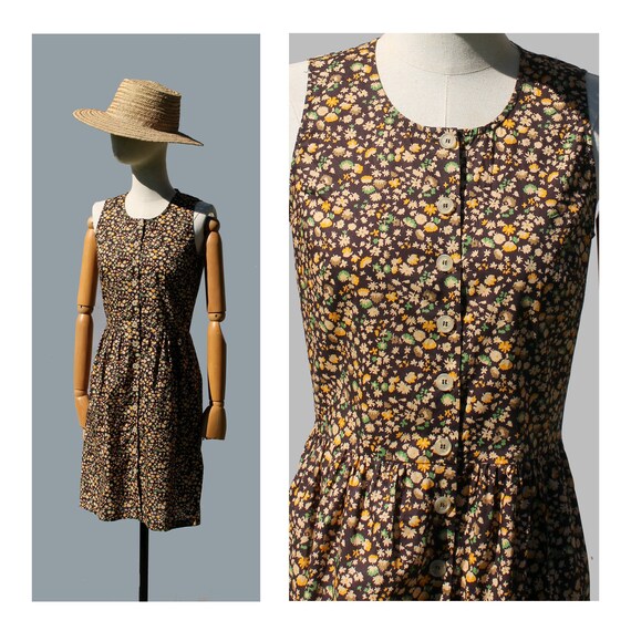 Vintage Cacharel Liberty floral dress sleeveless/