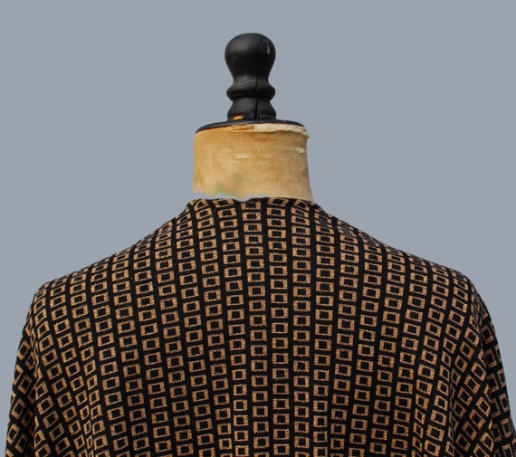 1970s brown and gold lurex cape - image 4