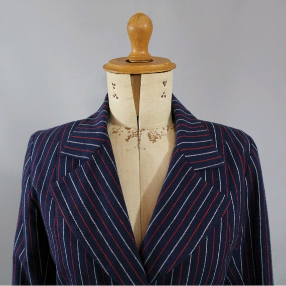 1970 striped Blazer bleu blanc rouge / 70s stripe… - image 4