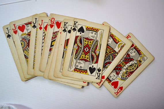 1930s Vintage Playing Cards. Complete Set in Original Box. Bok