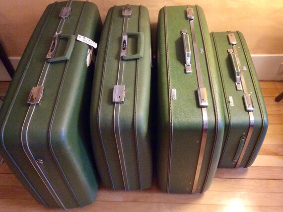 vintage american tourister luggage yellow