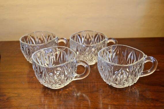 Williamsport Punch Bowl Matching Mug Set Set Of 4 Cups Etsy