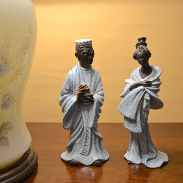 Italian Ceramics. Clay Chinese Figures.   Italian Sculpture - VC513