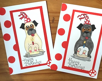 Birthday Pug card