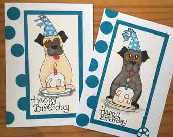 Birthday Pug card