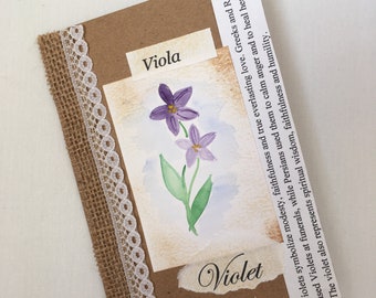 Violet. Vintage style card for any occasion