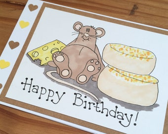 cheesy Mouse Birthday card
