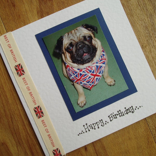 Pug Dog Birthday Card