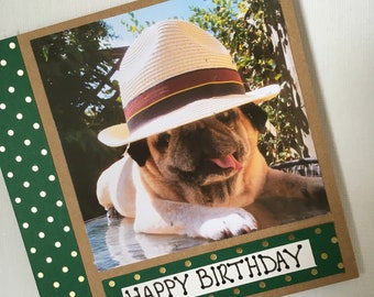 Pug Birthday card