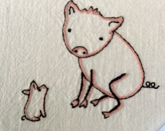 PIGGINS and Friend - Hand Embroidery Pattern PDF