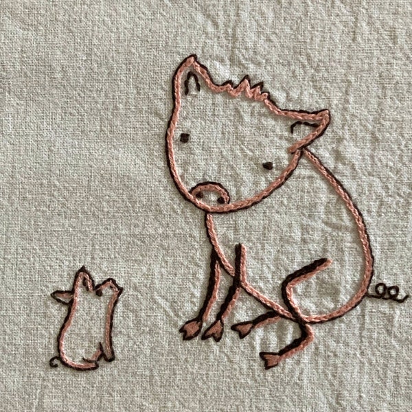 PIGGINS and Friend - Hand Embroidery Pattern PDF