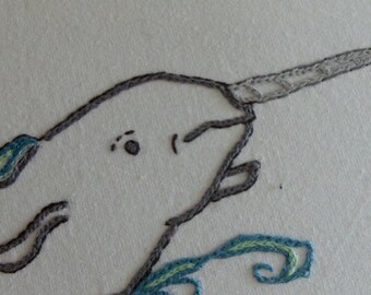 Narwhal - DIY Hand Embroidery PDF Pattern