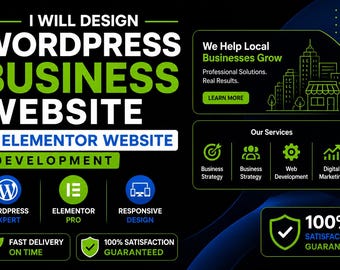 Wordpress Website Design, Custom Website Development, Business Website Design, Responsive Website, SEO Friendly Website, Web Design Service