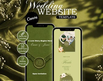 Wedding Website , Wedding Website Template, Wedding Website Invitation, Wedding Website Canva, Wedding Invitation Template