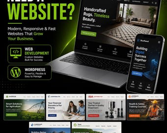 Custom Website Design, Custom Website Template, Responsive Website, WordPress Website Development, Web Design Service, Web Design Service