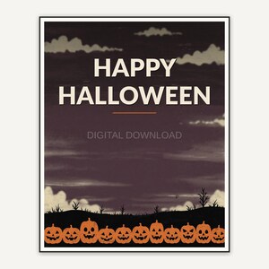 Halloween printable wall art design from the 120 print bundle shown framed