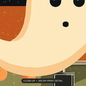 Close up of the Halloween print detail at 300 DPI print resolution