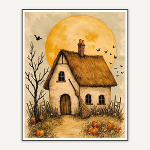 Halloween printable wall art design from the 120 print bundle shown framed