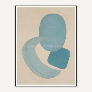 Patina blue abstract shape three
